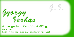 gyorgy verhas business card